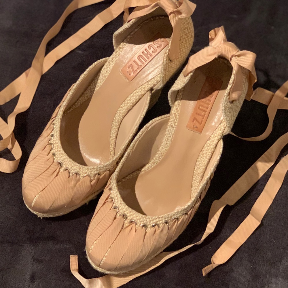 SCHUTZ Ballerina Lace-Up Espadrille